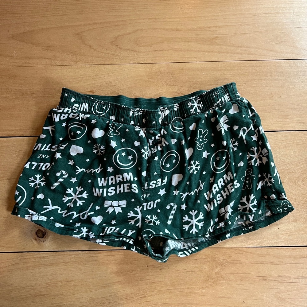 ⭐️ Green Holiday Print Boxer Shorts